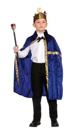 Deluxe Blue King/Queens Robe & Crown Set