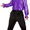 Adult Purple Disco Ruffle Shirt