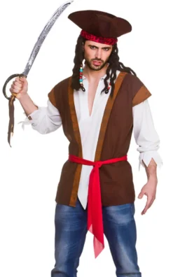Mens Pirate Shirt & Waistcoat