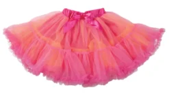 Cerise/Orange Frothy Tutu Girls Costume Accessory