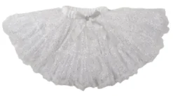 Silver Sequin Frothy Tutu Girls Costume Accessory