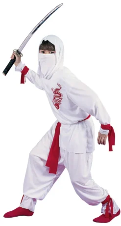 Boys Deluxe White Ninja Costume