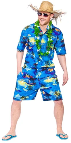Hawaiian Blue Palm Costume