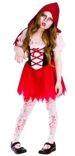 Girls Lil Zombie Riding Hood Costume