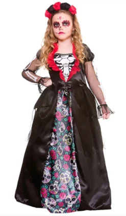 Deluxe Day Of The Dead Girls Costume