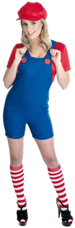 Red Plumbers 80s Costume