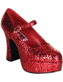 Red Glitter Platform Shoes