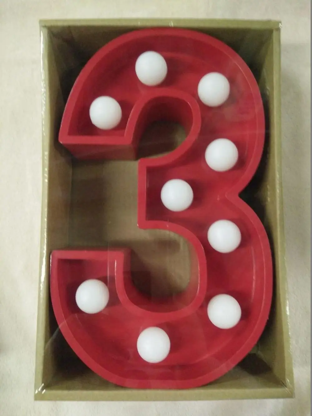 LED Light Up Letters - Red - Image 2