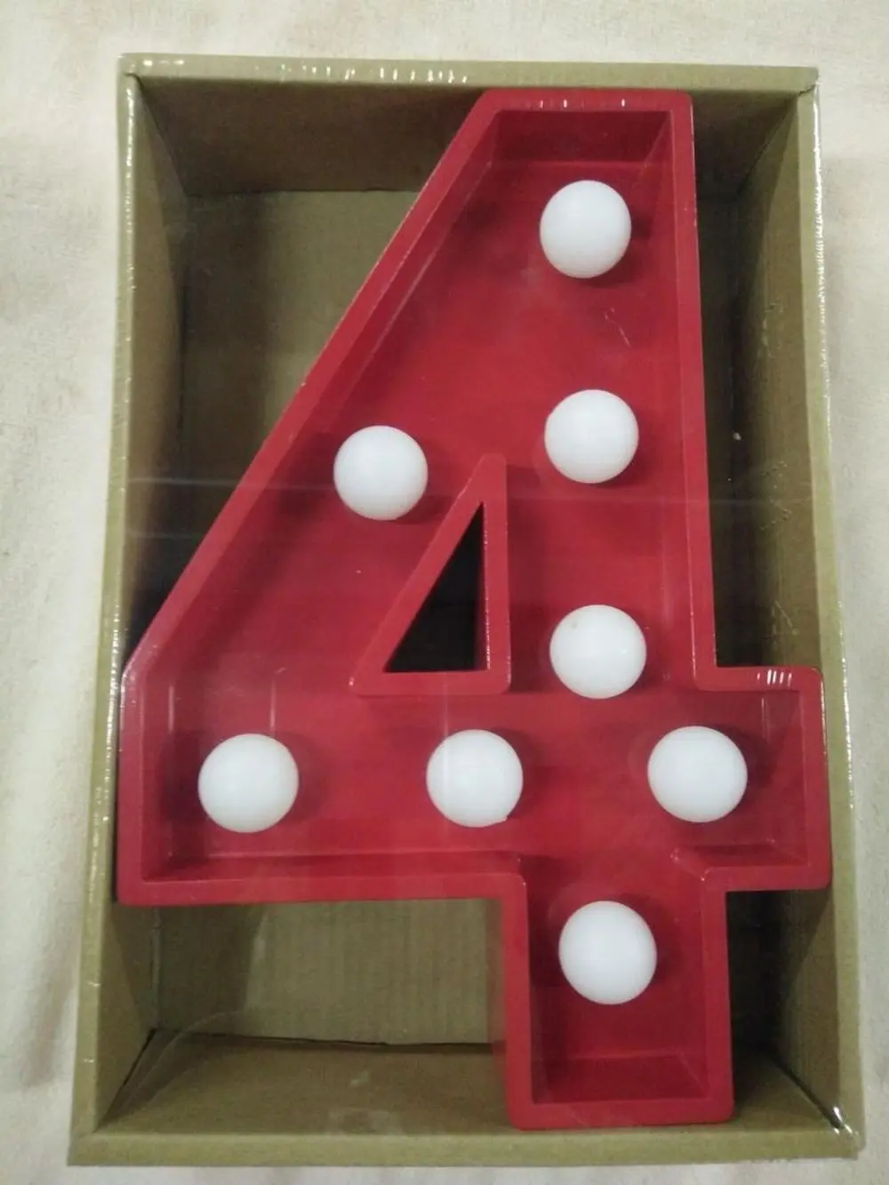 LED Light Up Letters - Red - Image 3