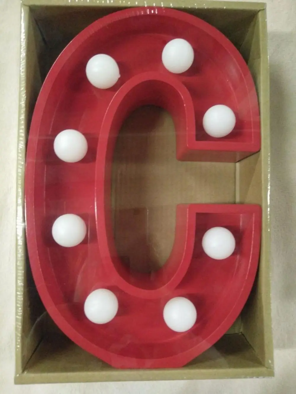 LED Light Up Letters - Red - Image 6