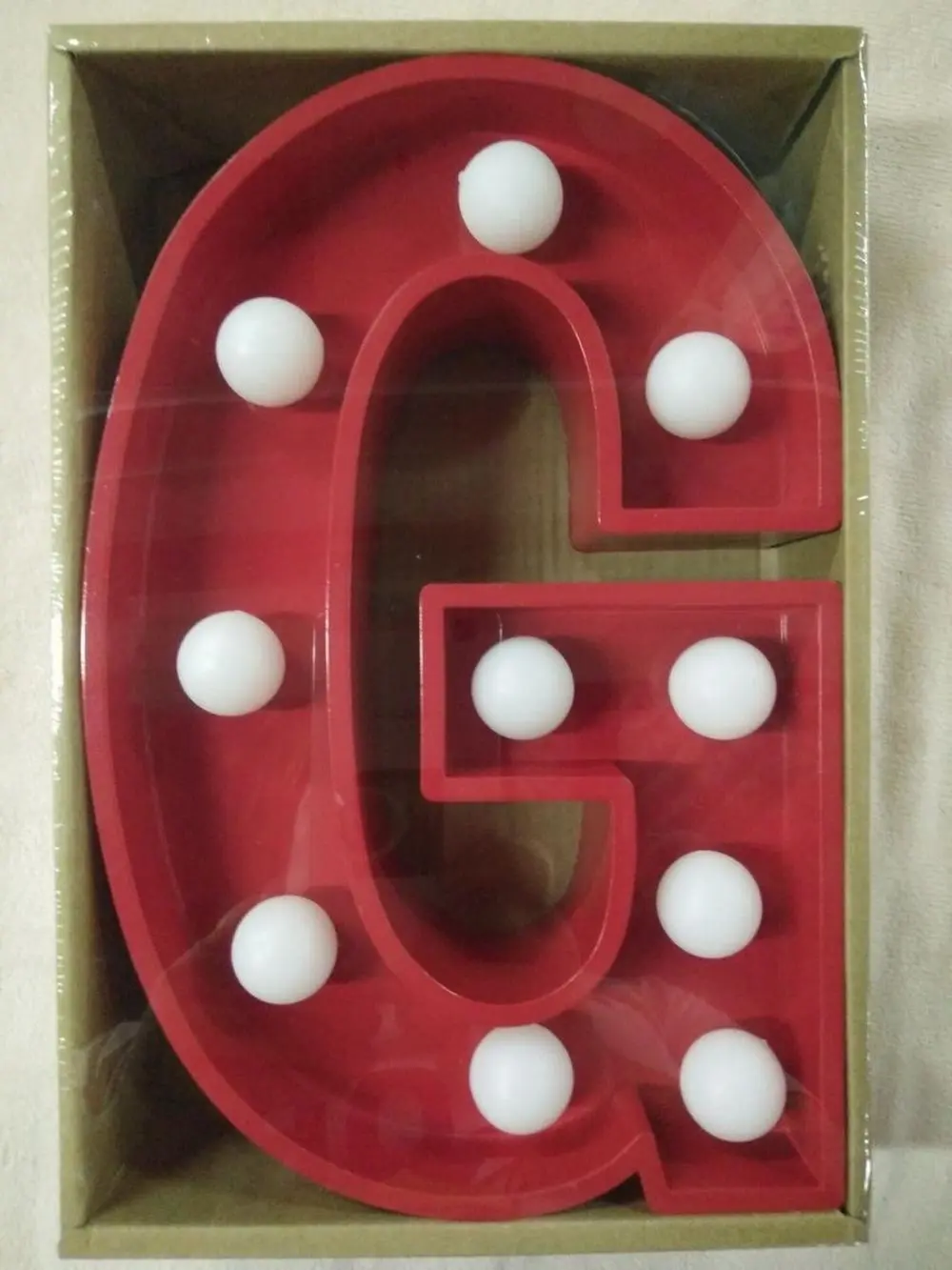 LED Light Up Letters - Red - Image 9