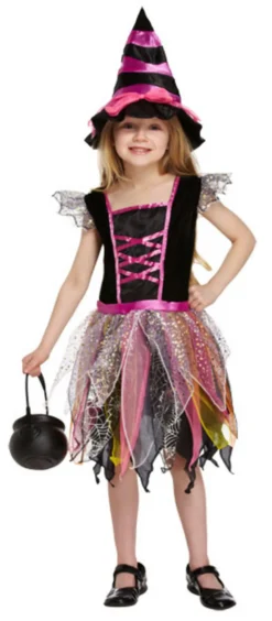 Pink Sparkle Witch Girls Costume