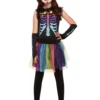 Multicolour Skeleton Kids Costume