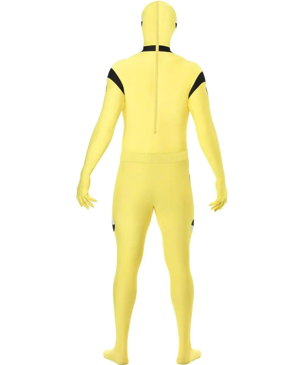 Yellow Crash Dummy Second Skin Suit Costume - Image 3