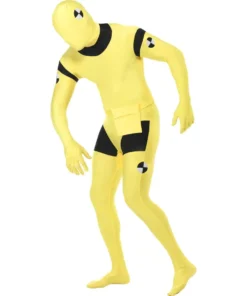 Yellow Crash Dummy Second Skin Suit Costume