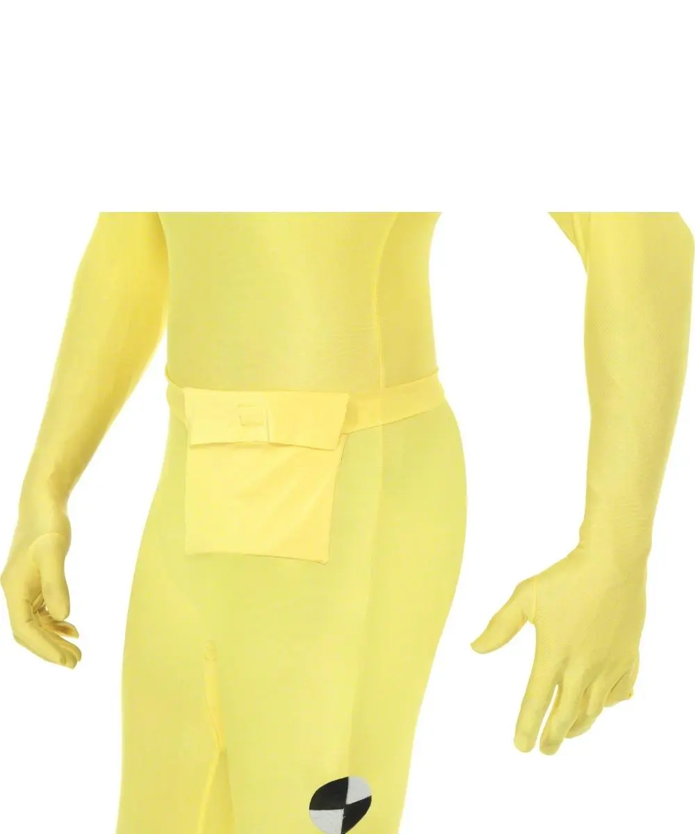 Yellow Crash Dummy Second Skin Suit Costume - Image 5