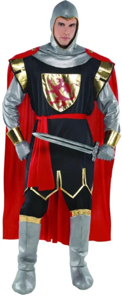 Mens Brave Crusader Knight Fancy Dress Costume