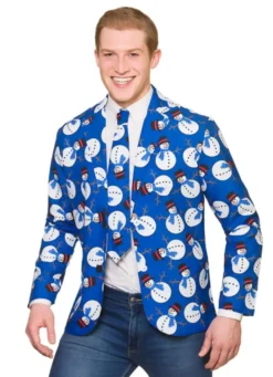 Fun Snowman Christmas Jacket & Tie