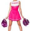 Pink High School Cheerleader Costume