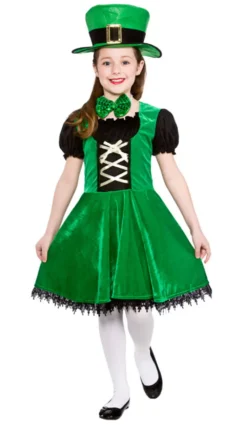 Deluxe Leprechaun Girls Costume