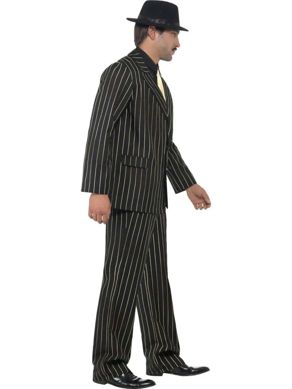 Gold Pinstripe Gangster Suit Costume - Image 2