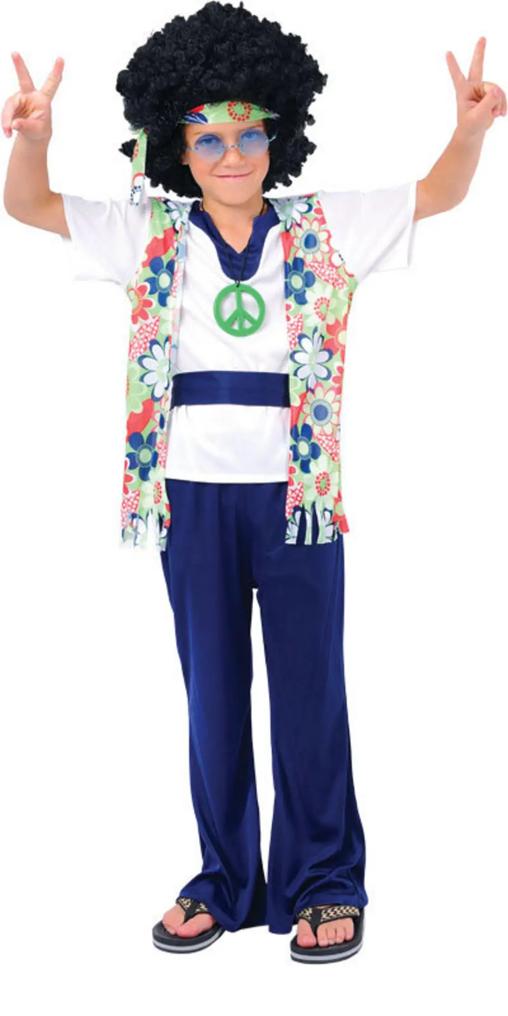 Boys 1960s Hippie Dude Fancy Dress Costume