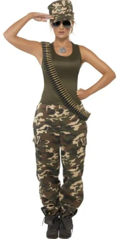 Khaki Camo Army Girl Costume