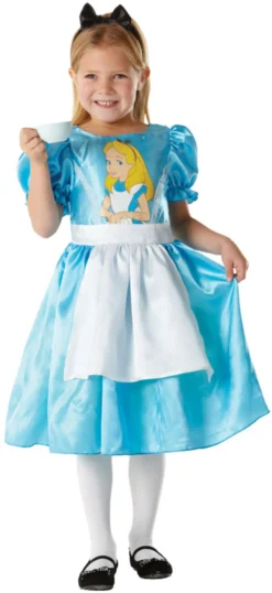 Girls Disney Classic Alice In Wonderland Dress Costume
