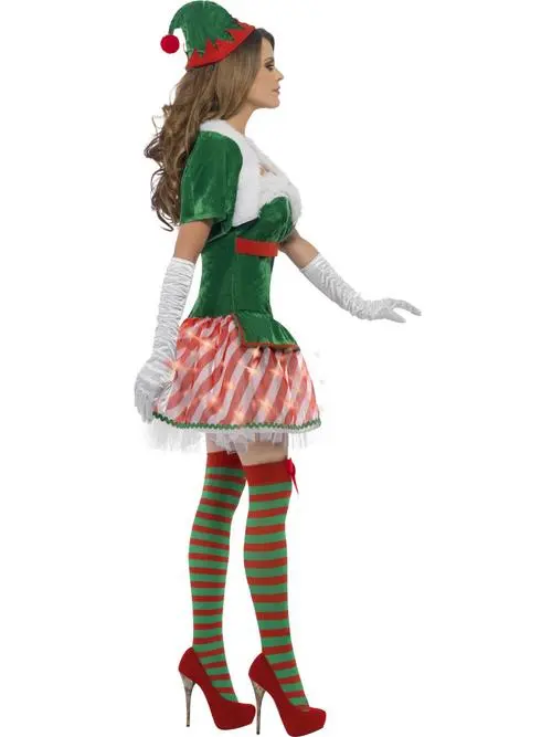 Fever Light Up Elf Costume - Image 3