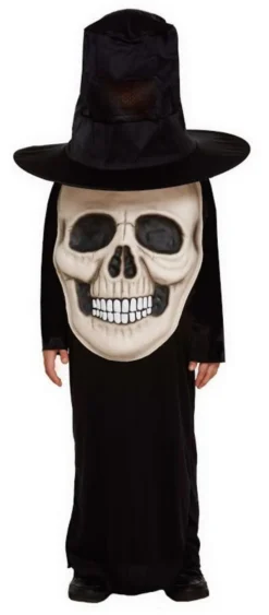Skull With Giant Face Kids Costume