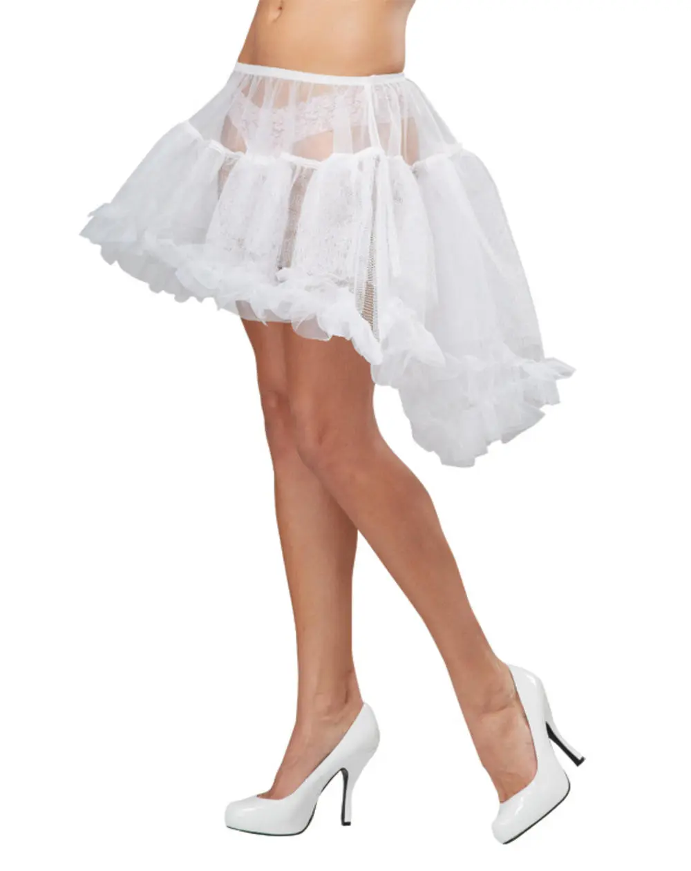 White Hi-Low Pettiskirt