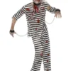 Zombie Convict Fancy Dress Costume