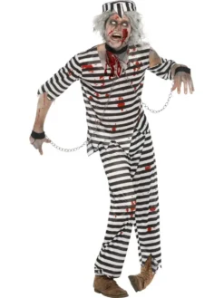 Zombie Convict Fancy Dress Costume